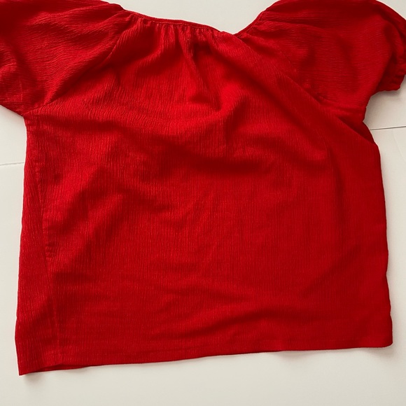 Madewell Texture and Thread Red Peasant Top Labelled Size XXS - Picture 8 of 8